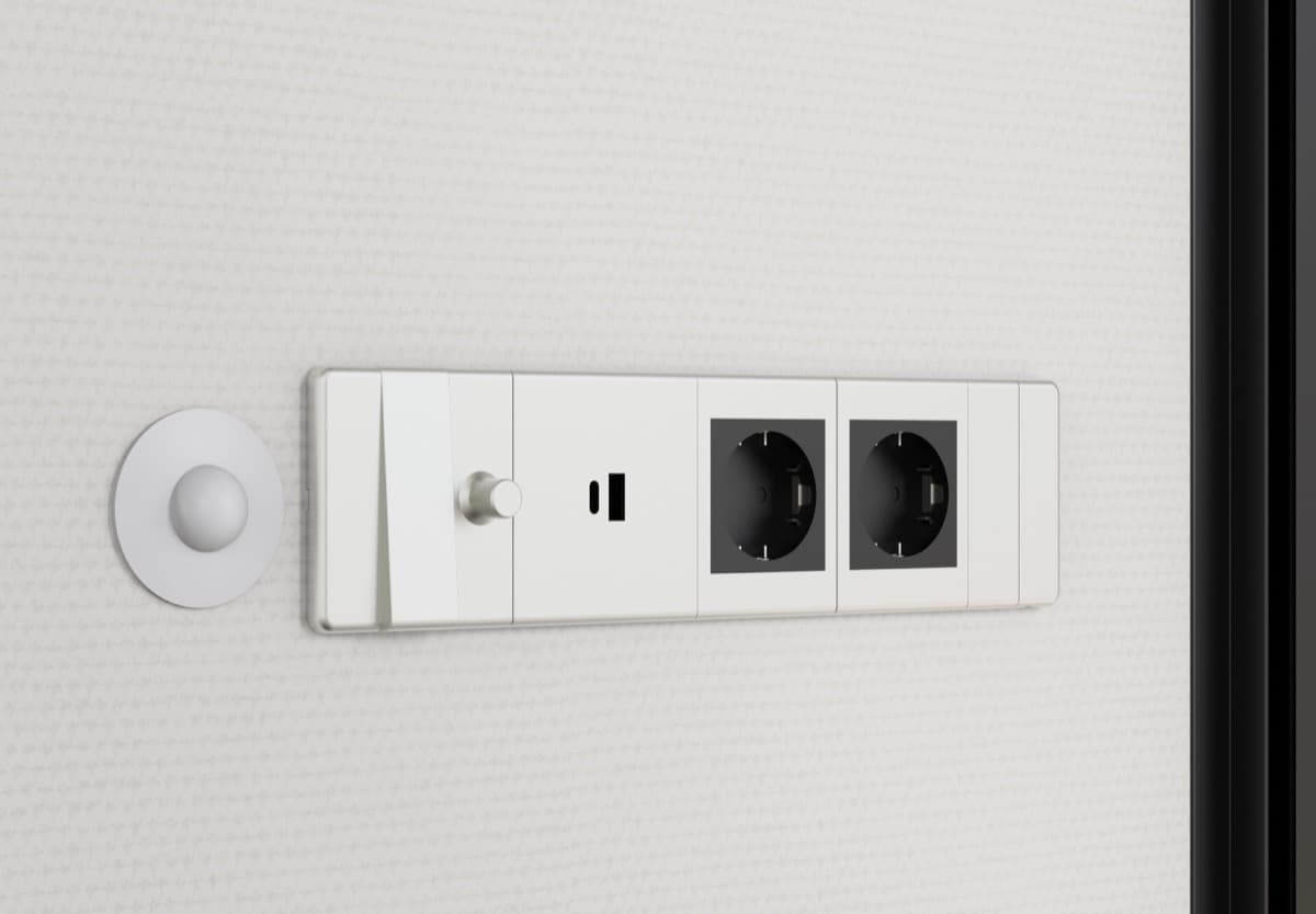 Stjórnborð með innstungu, USB-A og USB-C